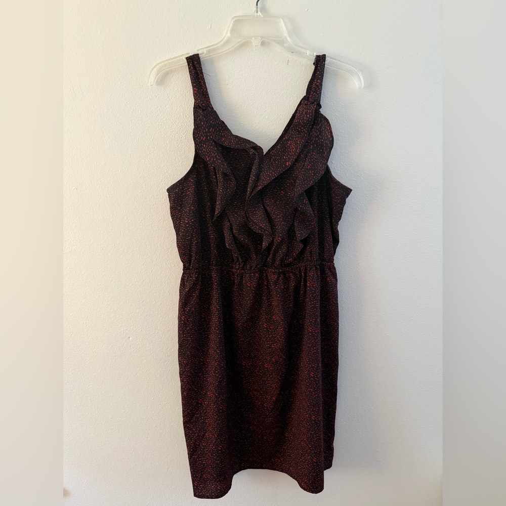 Mossimo Supply Co. Black and Red Ruffle Mini Dress